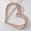 The Kindred Heart from Vera Wang Love Collection 0.45 CT. T.W. Diamond Tilted Pendant in 10K Rose Gold - 19"