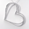 The Kindred Heart from Vera Wang Love Collection 0.58 CT. T.W. Diamond Tilted Pendant in Sterling Silver - 19"