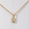Polished Paw Print Charm Pendant in Sterling Silver with 14K Gold Plate