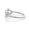 Diamond Accent Sideways Paper Clip Ring in Sterling Silver