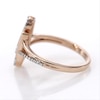 Diamond Accent Paper Clip Ring in Sterling Silver with 14K Rose Gold Plate