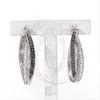 0.23 CT. T.W. Enhanced Black and White Diamond Criss-Cross Hoop Earrings in 10K White Gold