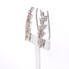 Diamond Accent Vine Crawler Earrings in Sterling Silver and 10K Rose Gold