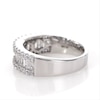 0.95 CT. T.W. Baguette and Round Diamond Triple-Row Ring in 10K White Gold