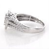 0.95 CT. T.W. Pear-Shaped Multi-Diamond Frame Multi-Row Ring in 10K White Gold