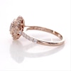 0.96 CT. T.W. Oval Diamond Double Frame Engagement Ring in 14K Rose Gold - Size 7