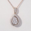 0.45 CT. T.W. Multi-Diamond Teardrop-Shaped Frame Pendant in 10K Rose Gold