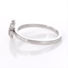 Diamond Accent Turtle Stackable Ring in Sterling Silver and 10K Rose Gold