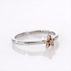 Diamond Accent Starfish Outline Stackable Ring in Sterling Silver and 10K Rose Gold