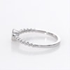 0.04 CT. Diamond Solitaire Bead Shank Promise Ring in 10K Gold