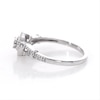 0.145 CT. T.W. Diamond Frame Split Shank Promise Ring in 10K White Gold