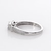 0.45 CT. T.W. Princess-Cut Quad Diamond Three Stone Double Row Engagement Ring in 10K White Gold