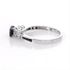 0.80 CT. T.W. Enhanced Black and White Diamond Engagement Ring in 10K White Gold