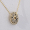 Vera Wang Love Collection 15.0mm "LOVE" Token Pendant in 10K Gold - 19"