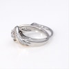 0.58 CT. T.W. Diamond Three Stone Open Bypass Bridal Set in 10K Two-Tone Gold
