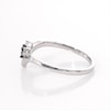 0.18 CT. T.W. Enhanced Black and White Diamond Three Stone Chevron Ring in Sterling Silver