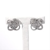 Diamond Accent Orbit Love Knot Stud Earrings in Sterling Silver