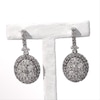0.95 CT. T.W. Oval Composite Diamond Frame Drop Earrings in 10K White Gold