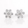 0.05 CT. T.W. Diamond Snowflake Stud Earrings in Sterling Silver