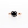3.00 CT. Black Diamond Solitaire Engagement Ring in 10K Rose Gold
