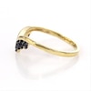 0.23 CT. T.W. Black Diamond Chevron Ring in 10K Gold