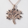 0.04 CT. T.W. Black Diamond Tree Pendant in 10K Rose Gold