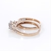 5.4mm Lab-Created White Sapphire Three Stone Bridal Set in 10K Rose Gold