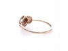 Thumbnail Image 5 of 0.18 CT. T.W. Enhanced Black and White Diamond Tilted Cushion Frame Leaf-Sides Promise Ring in 10K Rose Gold