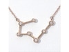 Thumbnail Image 4 of 0.04 CT. T.W. Diamond Taurus Constellation Bezel-Set Necklace in 10K Rose Gold