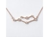 Thumbnail Image 4 of 0.04 CT. T.W. Diamond Gemini Constellation Bezel-Set Necklace in 10K Rose Gold