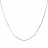 0.9mm Adjustable Diamond-Cut Wheat Chain Necklace in Solid 14K White Gold - 22"