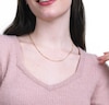 2.1mm Dorica Singapore Chain Necklace in Solid 14K Two-Tone Gold - 18"