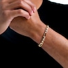 6.5mm Figaro Chain Bracelet in Hollow 10K Gold - 8.5"