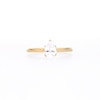 Trouvaille Collection 0.50 CT. DeBeers®-Graded Pear-Shaped Diamond Solitaire Engagement Ring in 18K Gold (F/SI2)