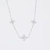 1.00 CT. T.W. Certified Lab-Created Diamond Flower Station Necklace in 14K White Gold (F/SI2)