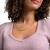 4.5mm Diamond-Cut Figaro Chain Necklace in Hollow 14K Two-Tone Gold - 20"