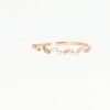 Diamond Accent Beaded Leafy Vine Anniversary Band in 10K Rose Gold