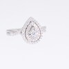 0.50 CT. T.W. Diamond Double Pear-Shaped Frame Twist Shank Engagement Ring in 10K White Gold (J/I3)