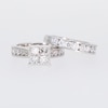 3.00 CT. T.W. Quad Princess-Cut Diamond Channel Bridal Set in 14K White Gold