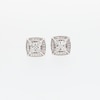 Diamond Accent Cushion Stud Earrings in Sterling Silver