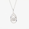 Diamond Accent Interlocking Double Teardrop Pendant in Sterling Silver
