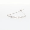 Diamond Accent Beaded Frame "X" Link Bolo Bracelet in Sterling Silver - 9.5"