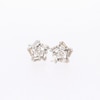 0.25 CT. T.W. Baguette and Round Diamond Frame Star Stud Earrings in 10K White Gold