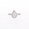 0.50 CT. T.W. Pear-Shaped Multi-Diamond Frame Ring in 10K White Gold