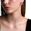 1.00 CT. T.W. Diamond Twist Hoop Earrings in 10K White Gold