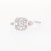 0.95 CT. T.W. Diamond Baguette and Round Double Cushion Frame Split Shank Bridal Set in 10K Gold