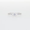 0.50 CT. T.W. Diamond Past Present Future® Twist Shank Engagement Ring in 10K Gold
