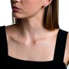 0.25 CT. T.W. Diamond Curved Three Stone Drop Earrings in 10K Gold