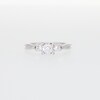 0.50 CT. T.W. Princess-Cut Diamond Past Present Future® Twist Shank Engagement Ring in 10K White Gold