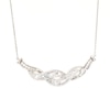 1.00 CT. T.W. Baguette and Round Diamond Twist Necklace in 10K White Gold